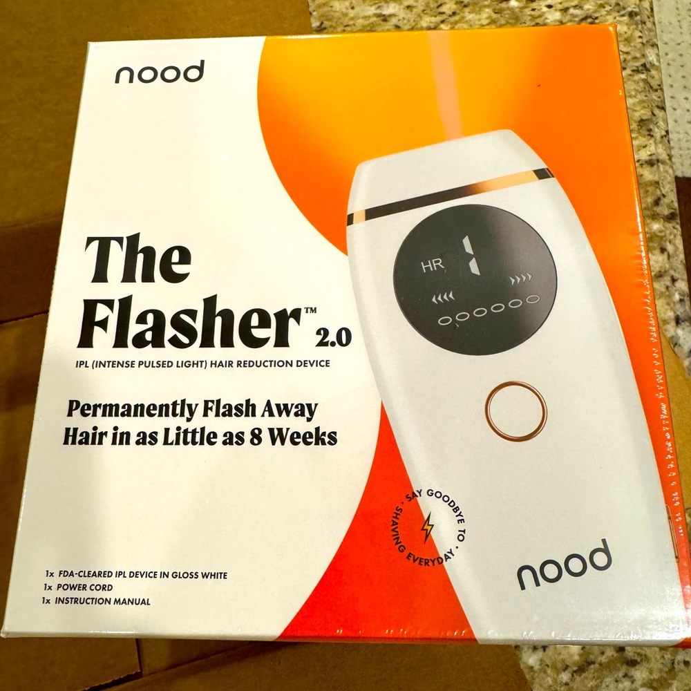 BNIB Nood The Flasher 2.0 Hair Removal Device - White